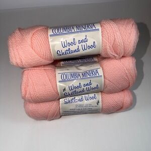 New Columbia Minerva Wool Yarn Lot of 6 100% Wool Vintage